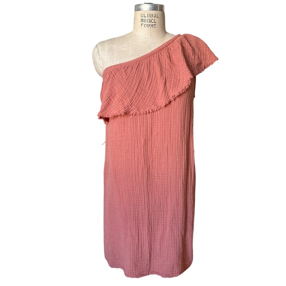 Xirena India One Shoulder Dress in Clay Orange Red Size Small New NWT Cotton